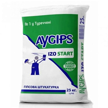 картинка Штукатурка гипсовая Aygips IZO Start Турция, 25 кг 