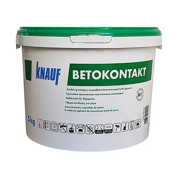 картинка Грунтовка Knauf Betokontakt (Бетоноконтакт) адгезионная, 5 кг 