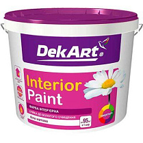 Краска интерьерная акриловая DekArt Interior Paint белая матовая, 12.6 кг