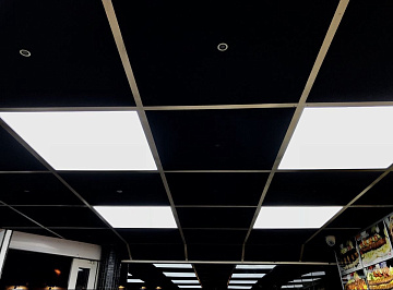 картинка Подвесной потолок Rockfon Industrial Black A черная 600х600х20 мм 