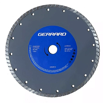 картинка Диск алмазный по бетону Gerrard Turbo 230x7.5x22.23мм 4282614 (128611) 