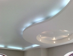 Потолки с гипсокартона с подсветкой. Фото Потолки с гипсокартона с подсветкой. Фото