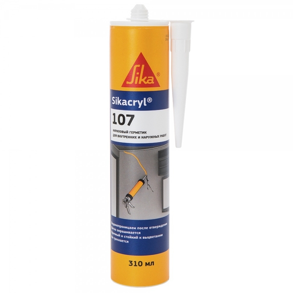 картинка Акриловый герметик Sika Sikacryl-107 24 CTR310 белый, 310 мл 