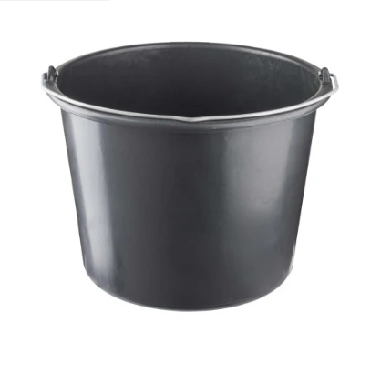 картинка Ведро строительное пластиковое черное, 20л (92202)  картинка Ведро строительное пластиковое черное, 20л (92202)