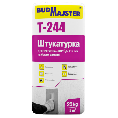 картинка Штукатурка Budmajster Т-244  "короед" 2,0 мм, 25 кг 