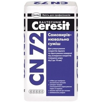 картинка Смесь Ceresit CN 72 самовыравн. и быстротверд. 2-10мм, 25кг 