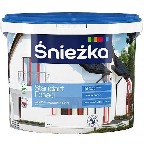 Фото Фасадна акрилова фарба Sniezka Standart Fasad, 1,4 кг
