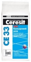 Затирка для швов Ceresit CE 33/2кг PLUS 124 цветной шов (графит) до 6 мм, 2 кг