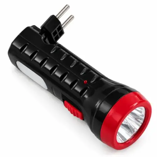 картинка Фонарик с аккумулятором и вилкой Tiross TS3027 LED (60489) 