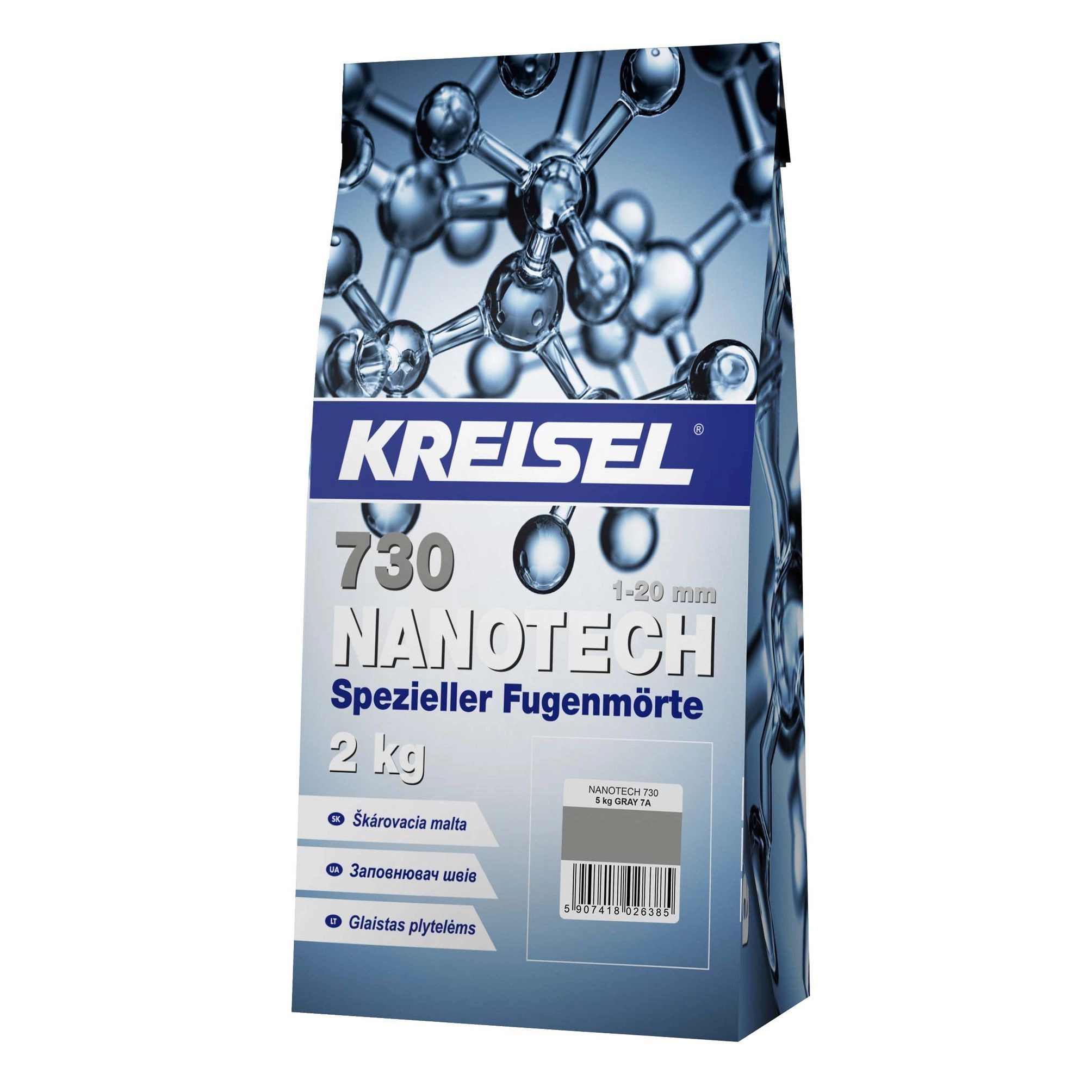 Суміш для заповнення міжплиткових швів Kreisel FUGA NANOTECH 730