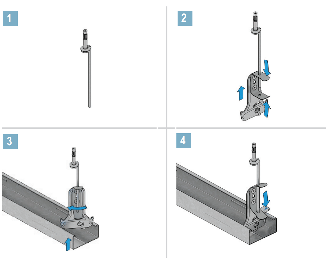 Анкерный подвес Knauf CD 60/27 Ankerfix-Schnellabhanger CD 60/27