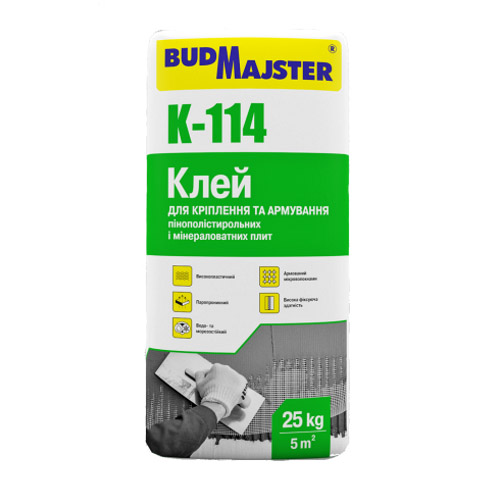 картинка Клей для утеплителя Budmajster К-114, 25кг 