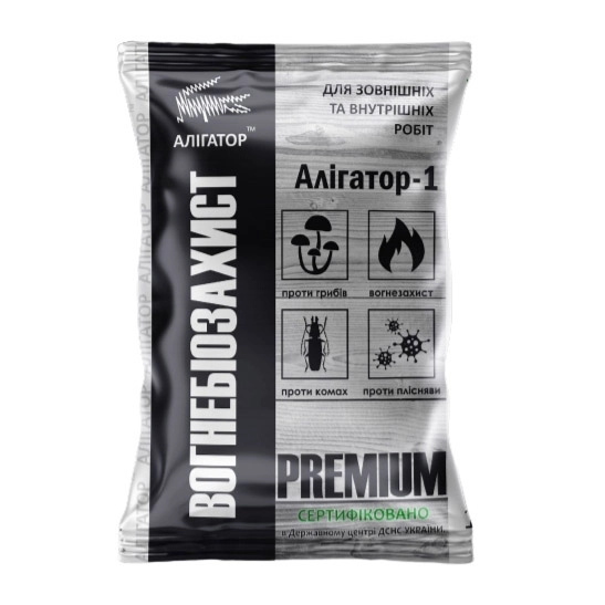 картинка Огнебиозащита-1 для древесины Алигатор зеленый (порошковый концентрат1:10), 1 кг 