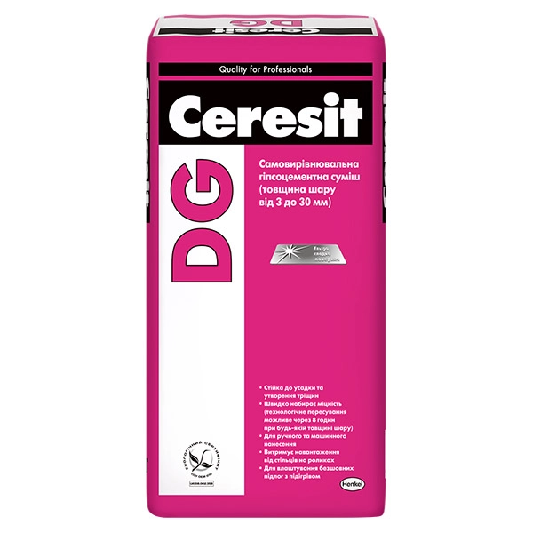 картинка Смесь самовыравнивающая Ceresit DG 3-30 мм, 25 кг 