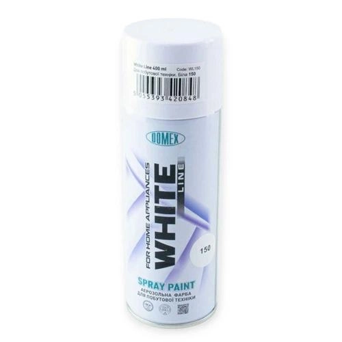 картинка Краска аэрозольная Domex White Line RAL9010 белый мат, 400 мл 