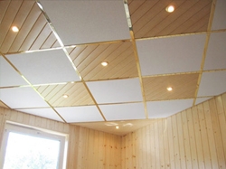 Особенности использования потолочной плитки для создания подвесного потолка без швов. Фото.