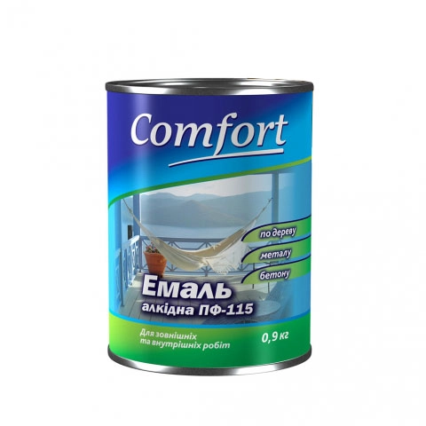 картинка Емаль Комфорт ПФ-115 желтая 0,9 кг 