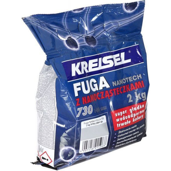 картинка Смесь для заполнения межплиточных швов Kreisel Fuga Nanotech 730 стальной 6А, 2кг 