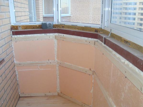 Утепление балкона с финишной отделкой из декоративной штукатурки пошаговая инструкция