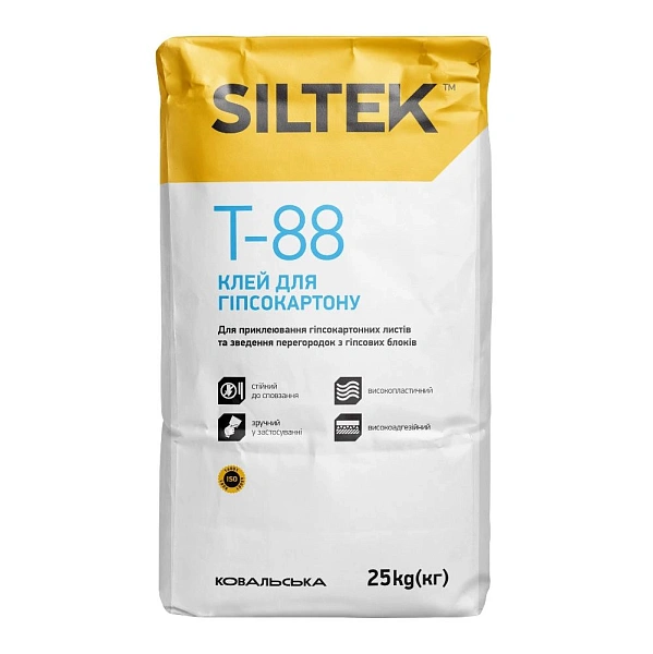 картинка Клей Siltek T-88 для гипсокартона, 25 кг 