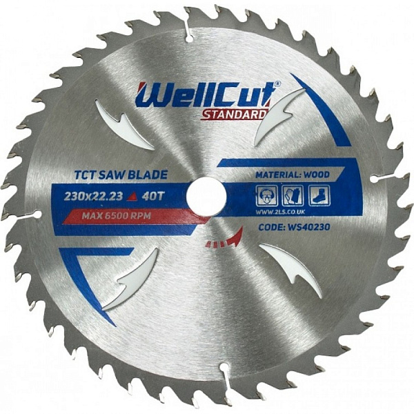 картинка Пильный диск WellCut Standart 230х22.23 40Т 