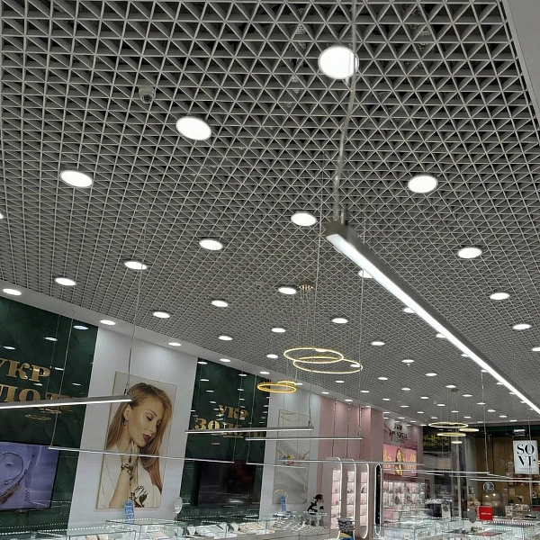 картинка Подвесной потолок треугольный Алюбест Грильято 120х120 мм (цена за м2) 