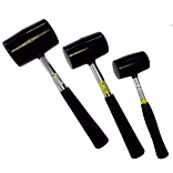 Киянка резиновая черная 450 г Сталь (40133) (44010)