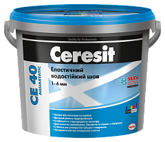Затирка Ceresit CE 40 Aquastatic светло-серый, 5кг