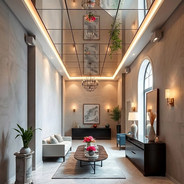 Фото Підвісна стеля Alubest касетна алюмінієва 600х600мм, супер-хром LUX