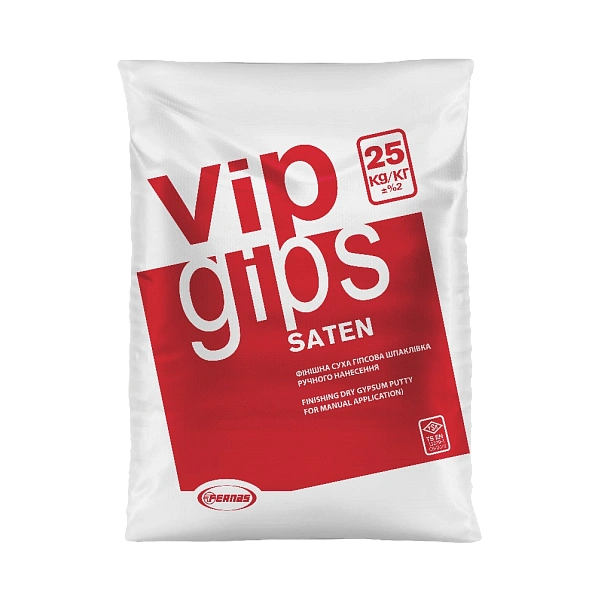 картинка Шпатлевка гипсовая Saten VipGips, 25кг 