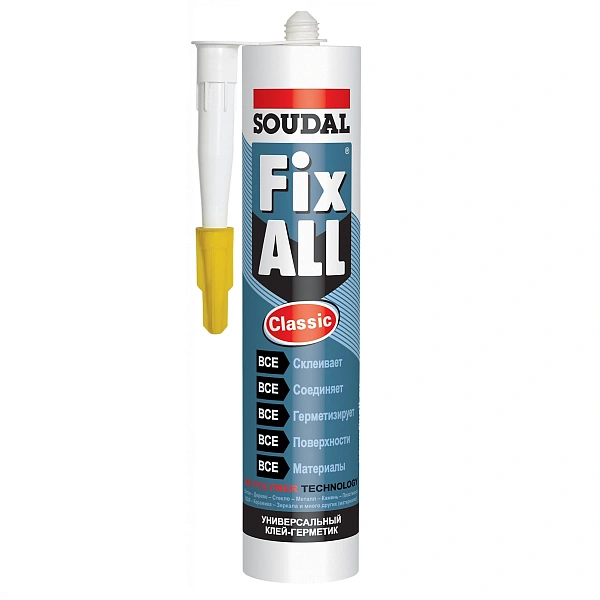 картинка Герметик клей FIX АLL серый SOUDAL, 290 мл 