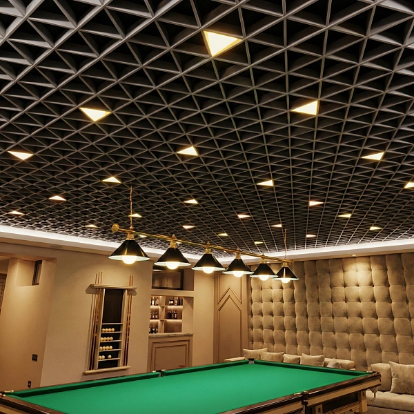 картинка Подвесной потолок треугольный Алюбест Грильято 120х120 мм (цена за м2) 