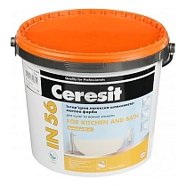 Фарба CERESIT IN 56 FOR KITCHEN AND BATH латексна матова База А, 10л