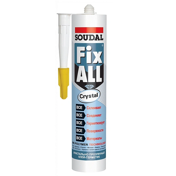 картинка Клей герметик SOUDAL FIX ALL Crystal, 290 мл 