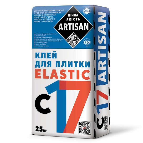 картинка Клей для плитки Artisan С17 Elastic, 25 кг 