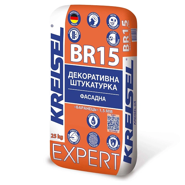 картинка Штукатурка Kreisel P100 BR15 EXPERT «барашек» 1,5 мм, 25 кг 
