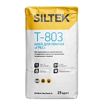 SILTEK T-803, КЛЕЙ ДЛЯ ОБЛИЦЮВАННЯ КЕРАМОГРАНІТНОЇ ПІДЛОГИ ТА КЕРАМІЧНОЇ ПЛИТКИ, 25 КГ