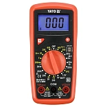 Мультиметр для измерения электрических параметров YATO с LCD-дисплеем и проводниковыми контактами