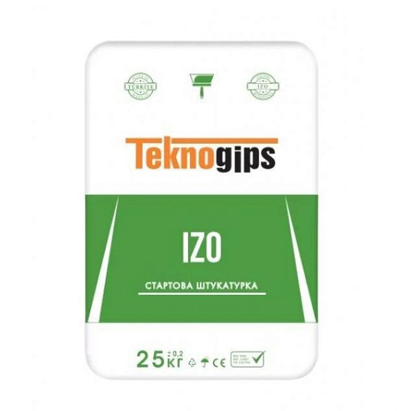 картинка Гипс строительный Tekno gips (izo), 25 кг 