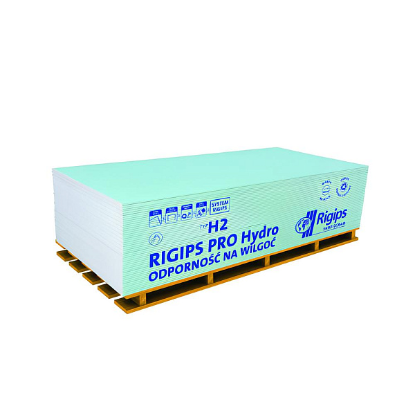 картинка Влагостойкий гипсокартон Rigips PRO Hydro 12,5x1200x3000мм 