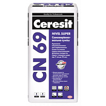 Смесь Ceresit CN 69 выравнивающая 2-40мм быстротвердеющая, 25кг