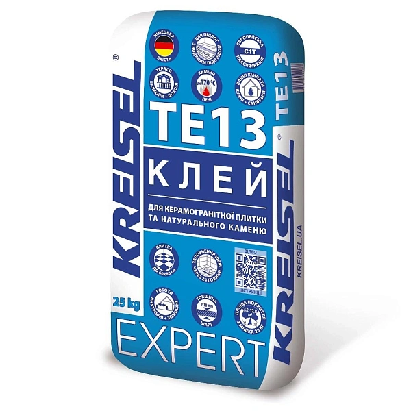 картинка Клей для керамогранита Kreisel EXPERT ТЕ 13 (103) 54м/пал, 25кг 