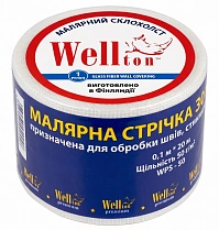 Малярная лента из стеклохолста Wellton 10см, 20м
