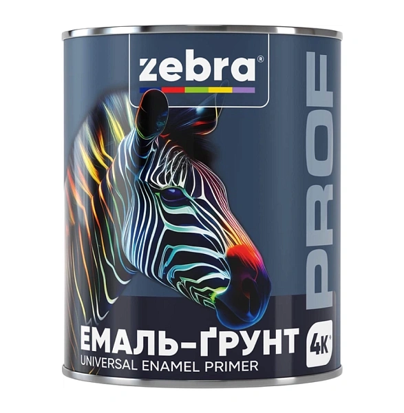 картинка Грунт-эмаль Zebra Prof 036Р 4в1 зеленая, 2,5 кг 