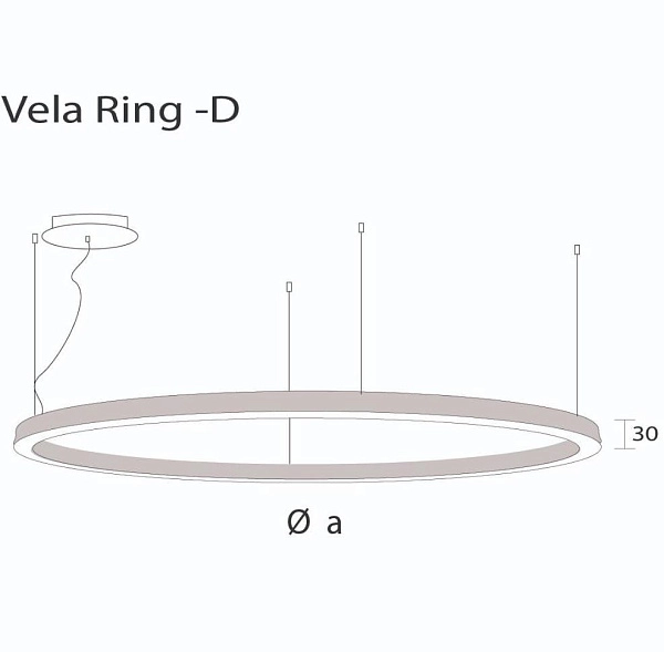 картинка Светодиодный светильник VELA Ring-D 1500 80W 4000K 