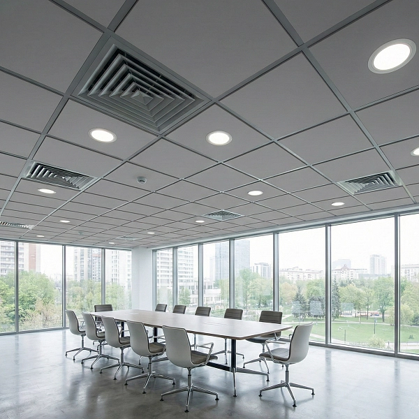 картинка Комплект подвесного потолка №8 — Плита металлическая серая 