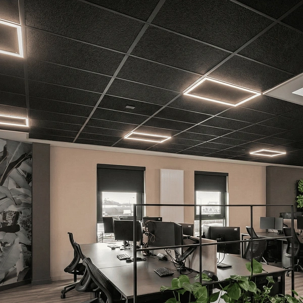 картинка Комплект подвесного потолка №7 — Плита металлическая черная 