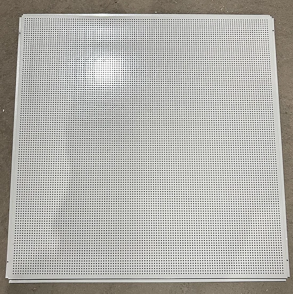 картинка Потолок подвесной кассетный Alubest оцинкованый перф. серый tegular 600х600мм картинка Потолок подвесной кассетный Alubest оцинкованый перф. серый tegular 600х600мм