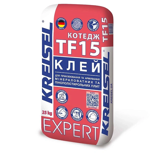 картинка Смесь Kreisel TF 15 (215)  EXPERT клеевая и армирующая для систем утепления фасадов, 25 кг 