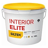 Краска латексная водоэмульсионная Siltek Interior Elite база А мат белый, 9 л